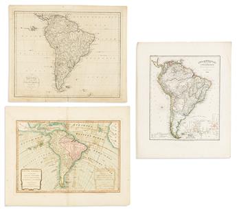 (SOUTH AMERICA.) Group of 6 eighteenth-and-nineteenth-century engraved maps